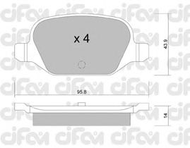 Тормозные колодки CIFAM 822-324-0