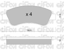 Тормозные колодки CIFAM 822-327-0