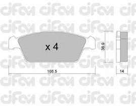 Тормозные колодки CIFAM 822-367-0