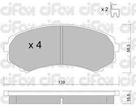 Тормозные колодки CIFAM 822-399-0