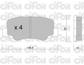 Тормозные колодки CIFAM 822-419-0