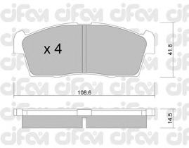 Тормозные колодки CIFAM 822-439-0