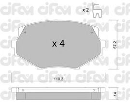 Тормозные колодки CIFAM 822-472-0