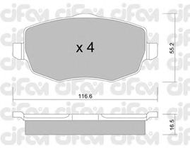 Тормозные колодки CIFAM 822-528-0