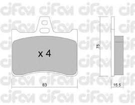 Тормозные колодки CIFAM 822-531-0
