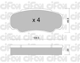 Тормозные колодки CIFAM 822-532-0