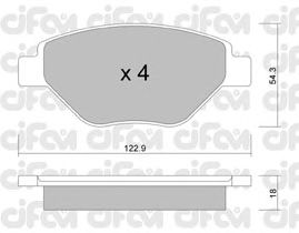 Тормозные колодки CIFAM 822-543-0