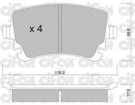 Тормозные колодки CIFAM 822-554-2