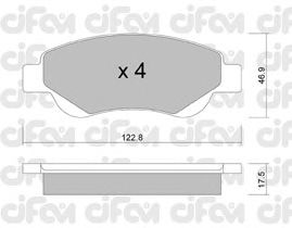 Тормозные колодки CIFAM 822-637-0
