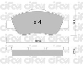 Тормозные колодки CIFAM 822-638-0