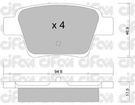 Тормозные колодки CIFAM 822-639-0