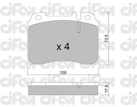 Тормозные колодки CIFAM 822-667-0