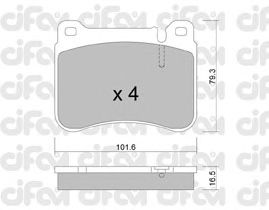 Тормозные колодки CIFAM 822-668-0
