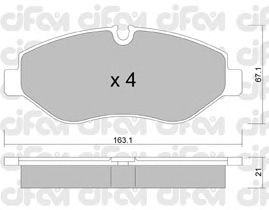 Тормозные колодки CIFAM 822-671-0