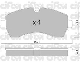 Тормозные колодки CIFAM 822-673-0