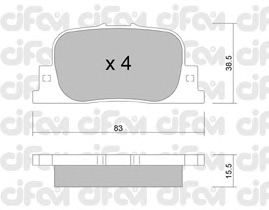 Тормозные колодки CIFAM 822-752-0