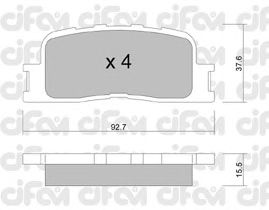 Тормозные колодки CIFAM 822-753-0