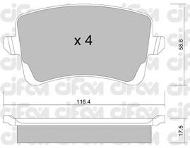 Тормозные колодки CIFAM 822-776-0
