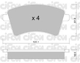 Тормозные колодки CIFAM 822-812-0