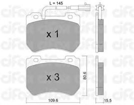 Тормозные колодки CIFAM 822-848-0