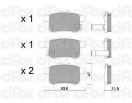 Тормозные колодки CIFAM 822-868-0