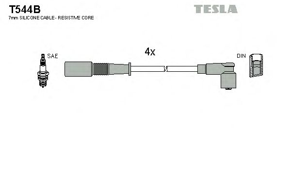 Комплект високовольтних проводів TESLA T544B
