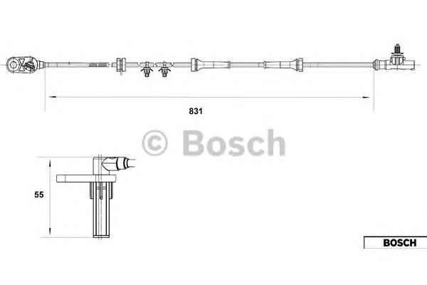 Датчик вращения колеса BOSCH 0 265 007 558