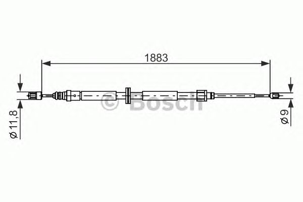 Трос ручника BOSCH 1 987 482 302