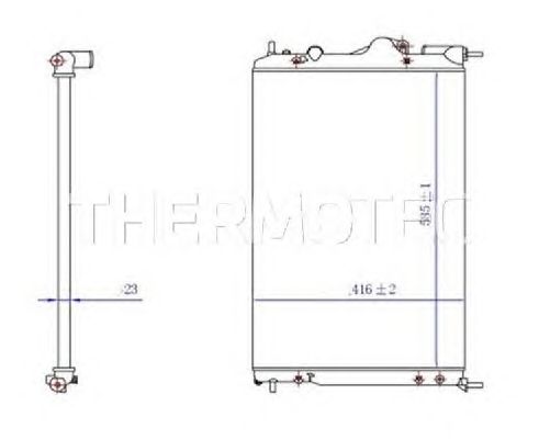 Радиатор, охлаждение двигателя THERMOTEC D7R016TT