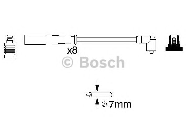 Комплект високовольтних проводів BOSCH 0 986 356 707