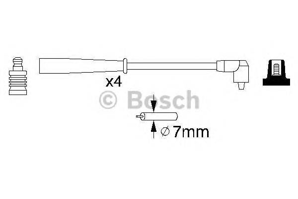 Комплект высоковольтных проводов BOSCH 0 986 356 727