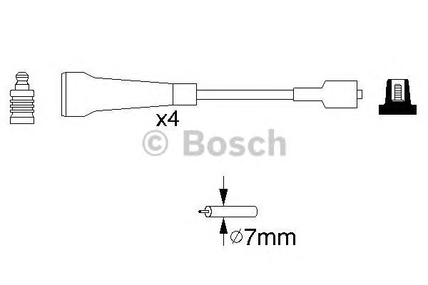 Комплект високовольтних проводів BOSCH 0 986 356 967