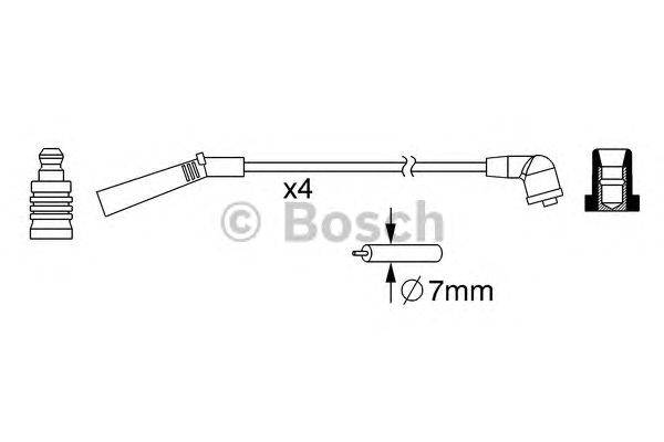 Комплект высоковольтных проводов BOSCH 0 986 357 093
