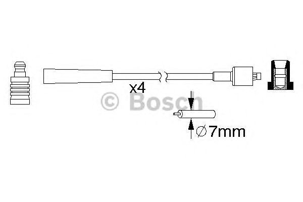 Комплект высоковольтных проводов BOSCH 0 986 357 165