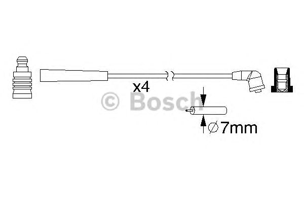 Комплект высоковольтных проводов BOSCH 0 986 357 195