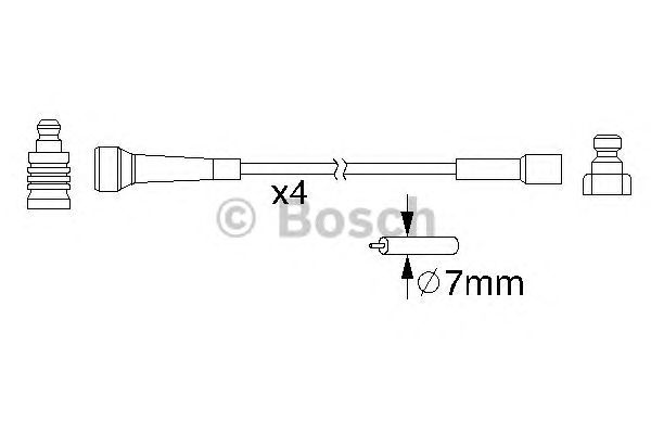 Комплект високовольтних проводів BOSCH 0 986 357 210