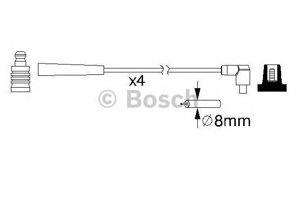Комплект высоковольтных проводов BOSCH 0 986 357 221