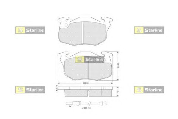 Тормозные колодки STARLINE BD S020