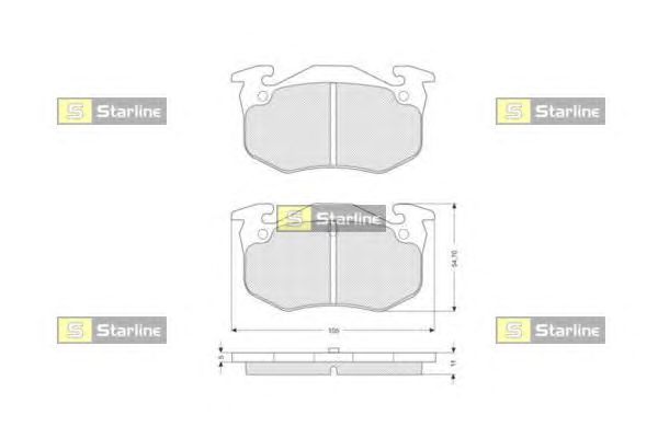 Тормозные колодки STARLINE BD S055