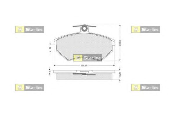 Тормозные колодки STARLINE BD S071