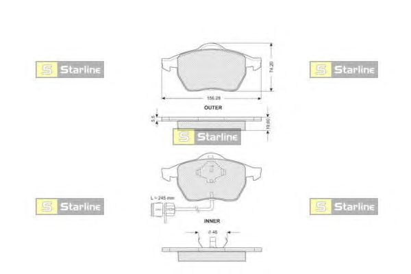 Тормозные колодки STARLINE BD S109