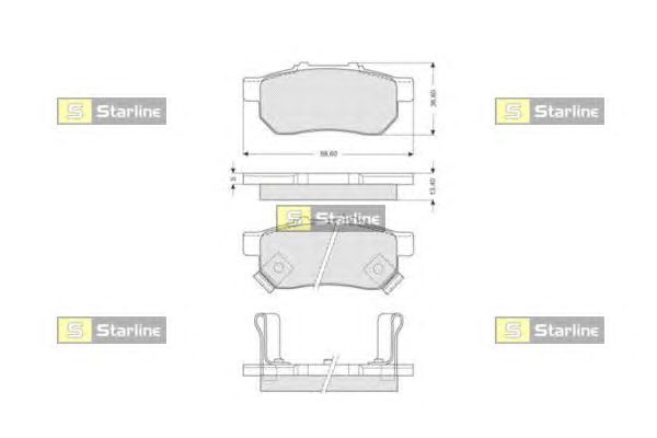 Тормозные колодки STARLINE BD S149