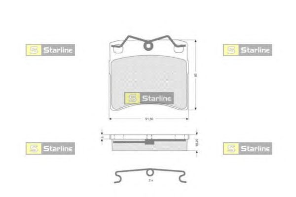 Тормозные колодки STARLINE BD S236