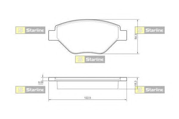 Тормозные колодки STARLINE BD S435