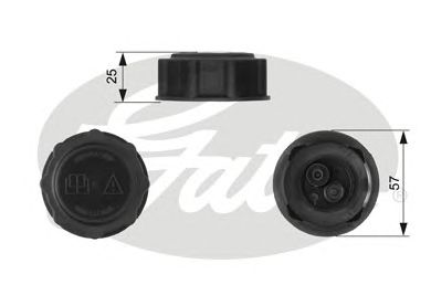 Пробка расширительного бачка GATES RC233