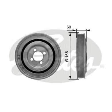 Шкив коленвала GATES TVD1032