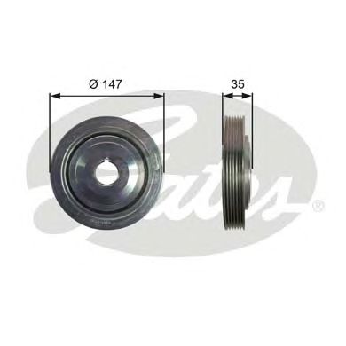 Шкив коленвала GATES TVD1101