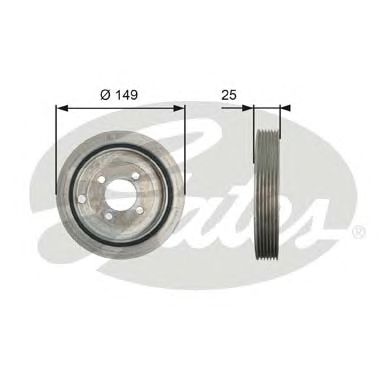 Шкив коленвала GATES TVD1102