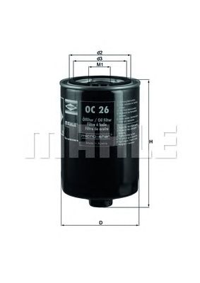 Масляный фильтр KNECHT OC 26