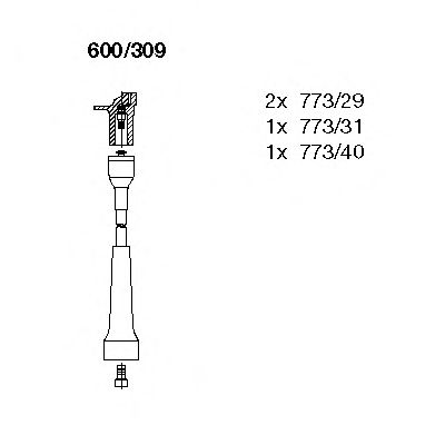 Комплект высоковольтных проводов BREMI 600/309